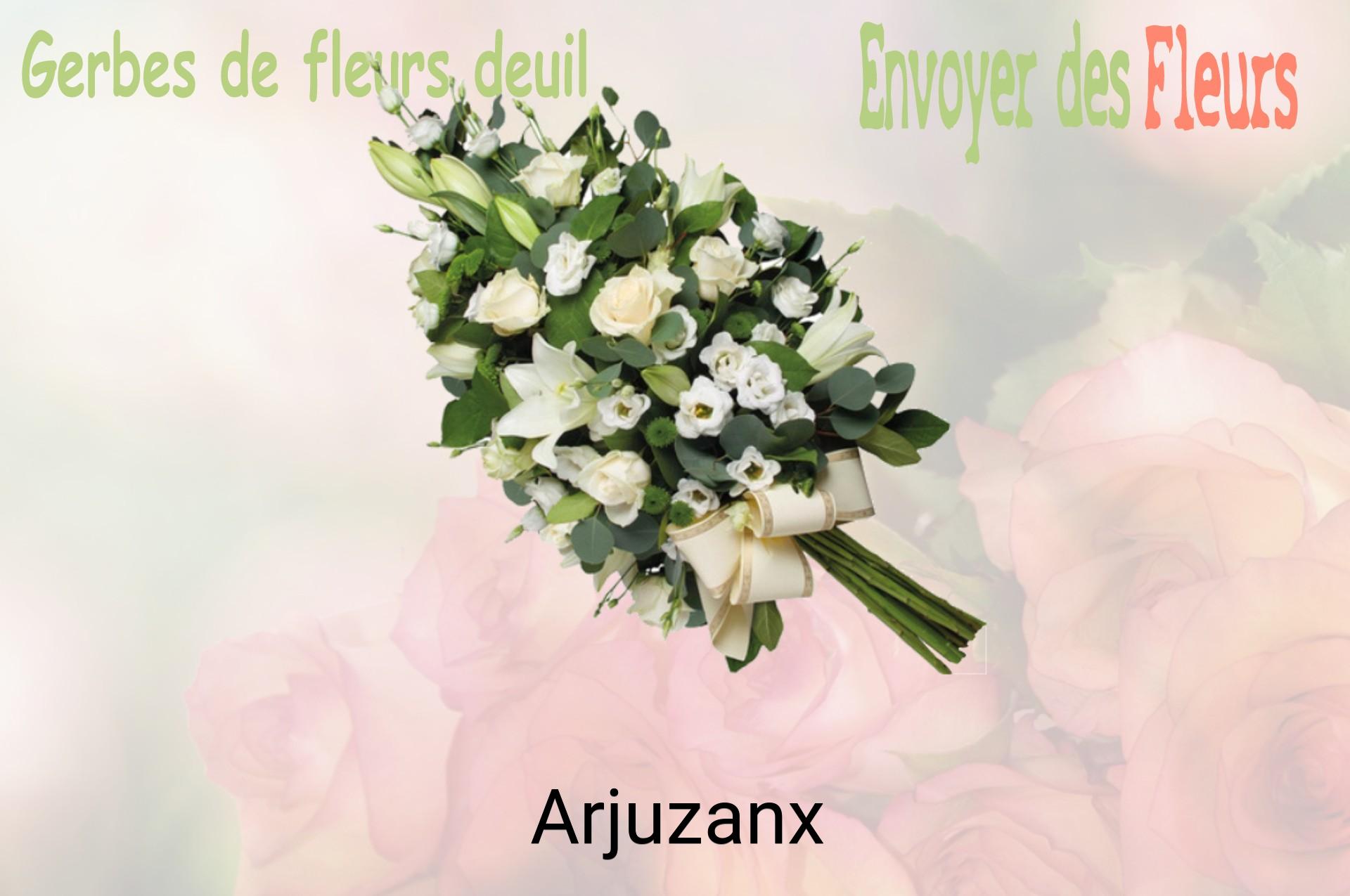 Gerbe de fleurs de deuil livrée à Arjuzanx